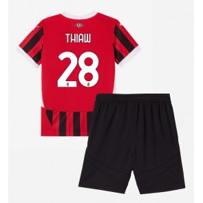 AC Milan Malick Thiaw #28 Domaci Dres za Dječji 2024-25 Kratak Rukavima (+ kratke hlače)